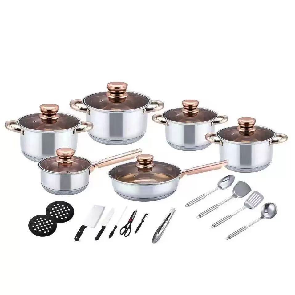 Topfset aus Edelstahl, 15-teilig