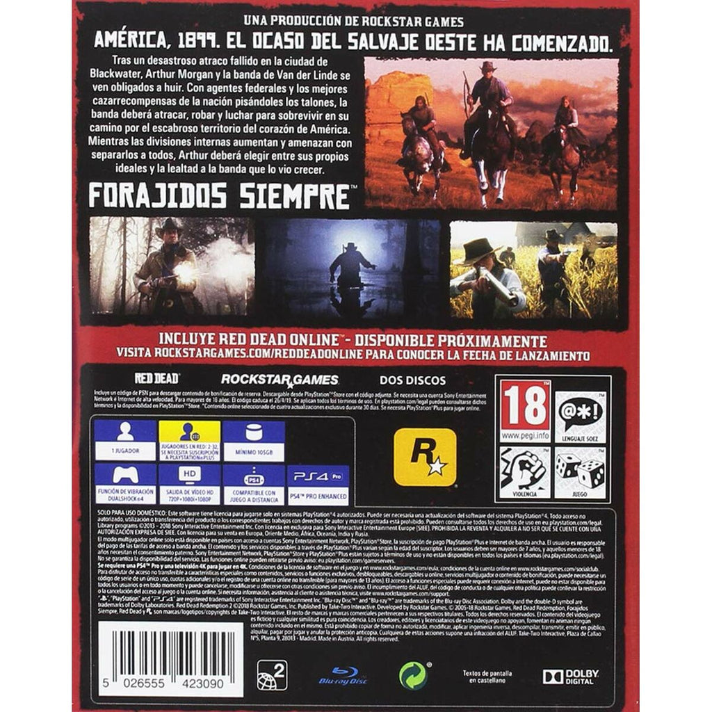 PS4 Spiel RDR2 – Tauche in den Wilden Westen ein!