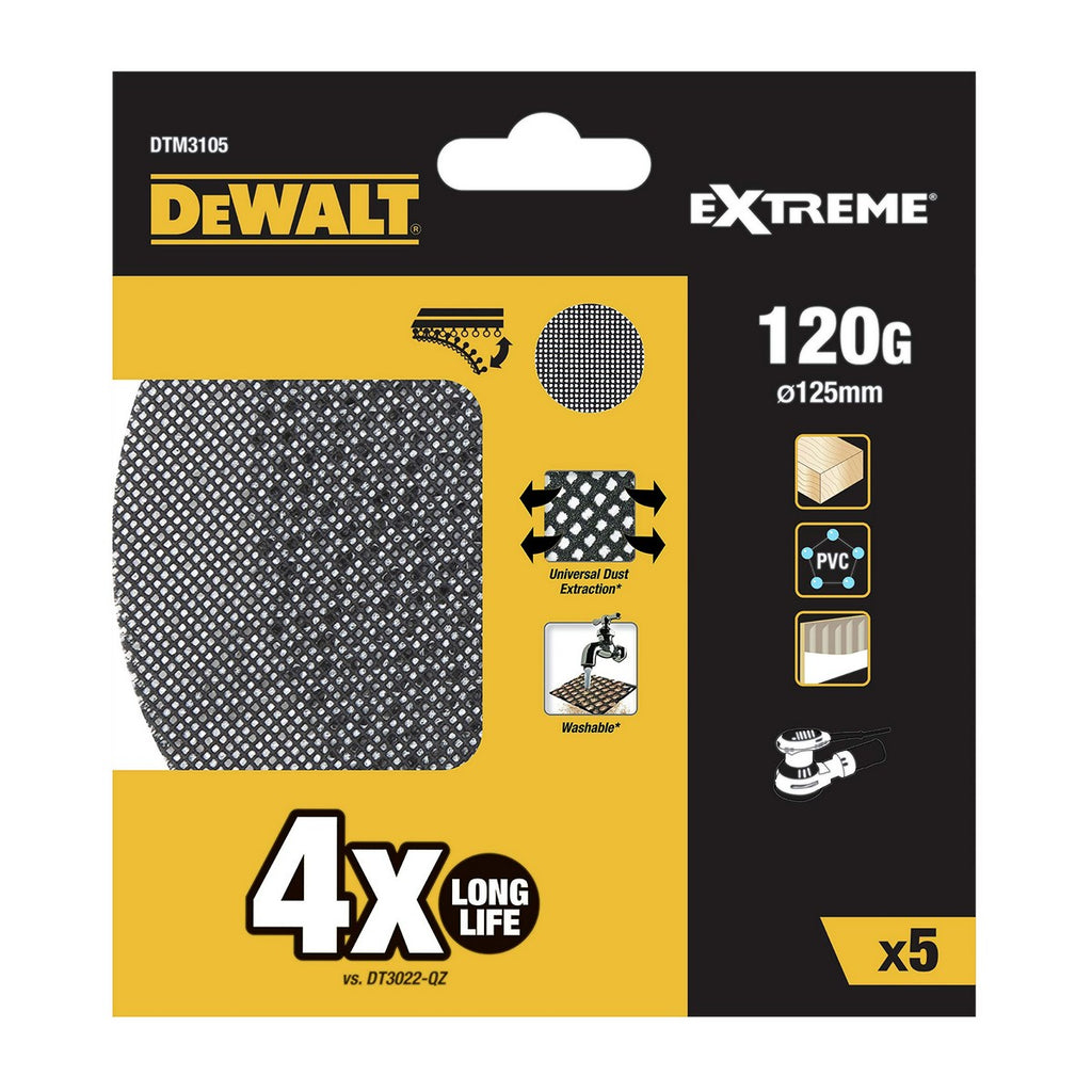 Schleifblatt für Schleifmaschine Dewalt Ø 125 mm 120 g 5 Stück
