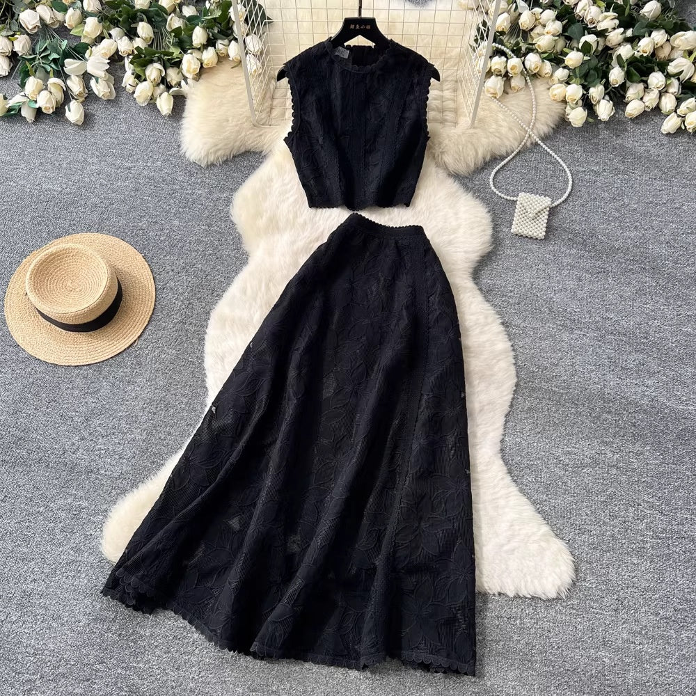 Elegantes zweiteiliges Spitzenkleid im French-Stil – Bild 5 | LuxeStyle