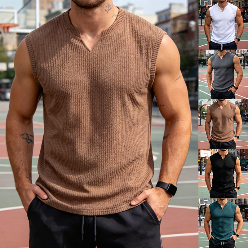 Herren-Strick-Weste Slim Fit