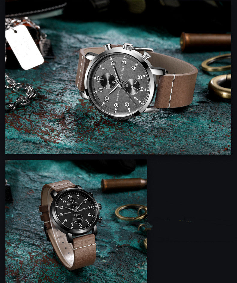 Herren Quarz-Sportuhr mit Edelstahlarmband – Bild 6 | LuxeStyle