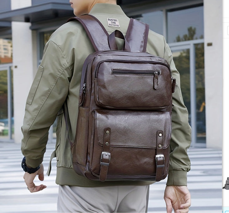 Business Rucksack mit Leder-Textur – Bild 6 | LuxeStyle