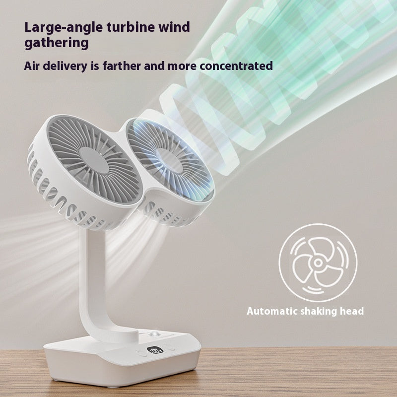 Multifunktionaler Dual-Kopf Ventilator mit Licht – Bild 8 | LuxeStyle