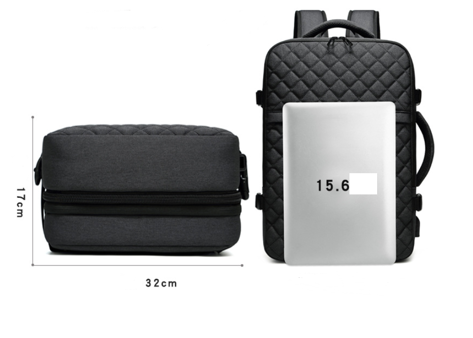 Erweiterbarer Laptop-Rucksack – Bild 3 | LuxeStyle