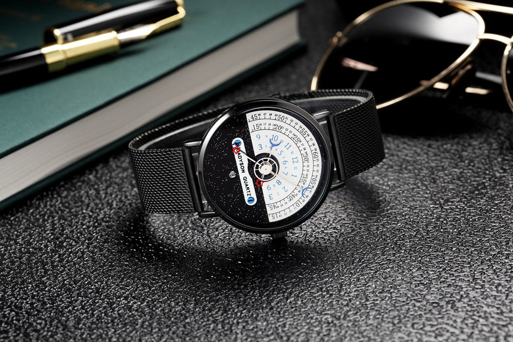 Quarz-Herrenuhr mit Kalender und Milanaise-Armband – Bild 12 | LuxeStyle