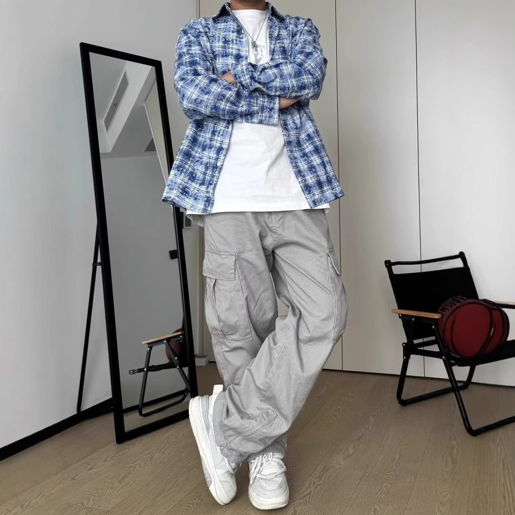 Langärmliges lockeres Shirt in Blau – Bild 6 | LuxeStyle