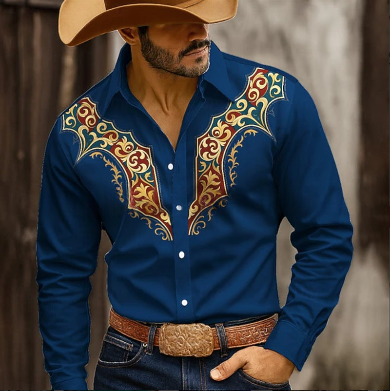 Herren Bluse im Western-Stil
