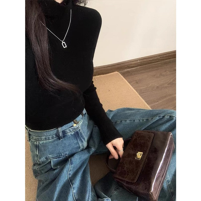 Weit geschnittene High-Waist Jeans