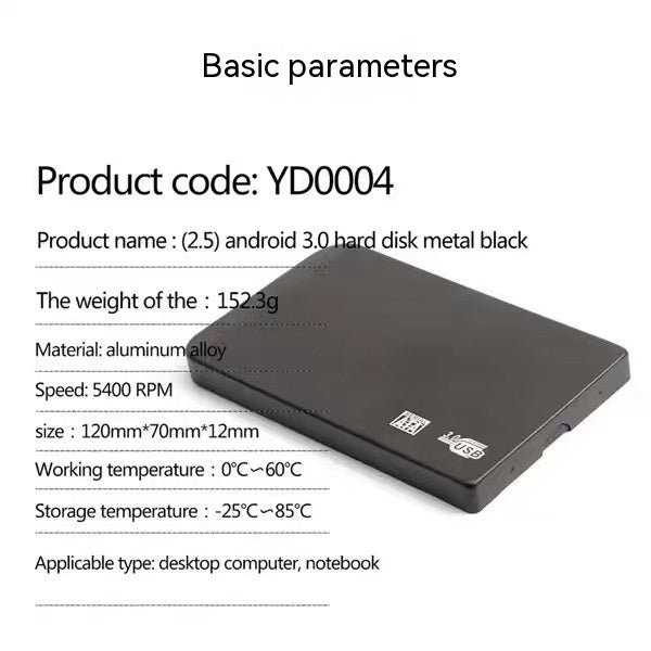 USB3.0 Externe SSD – Hohe Geschwindigkeit
