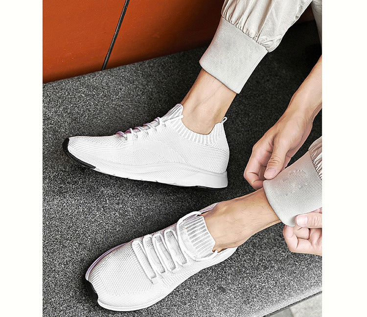 Weisser Sneaker mit verstecktem 7 cm Absatz – Bild 16 | LuxeStyle