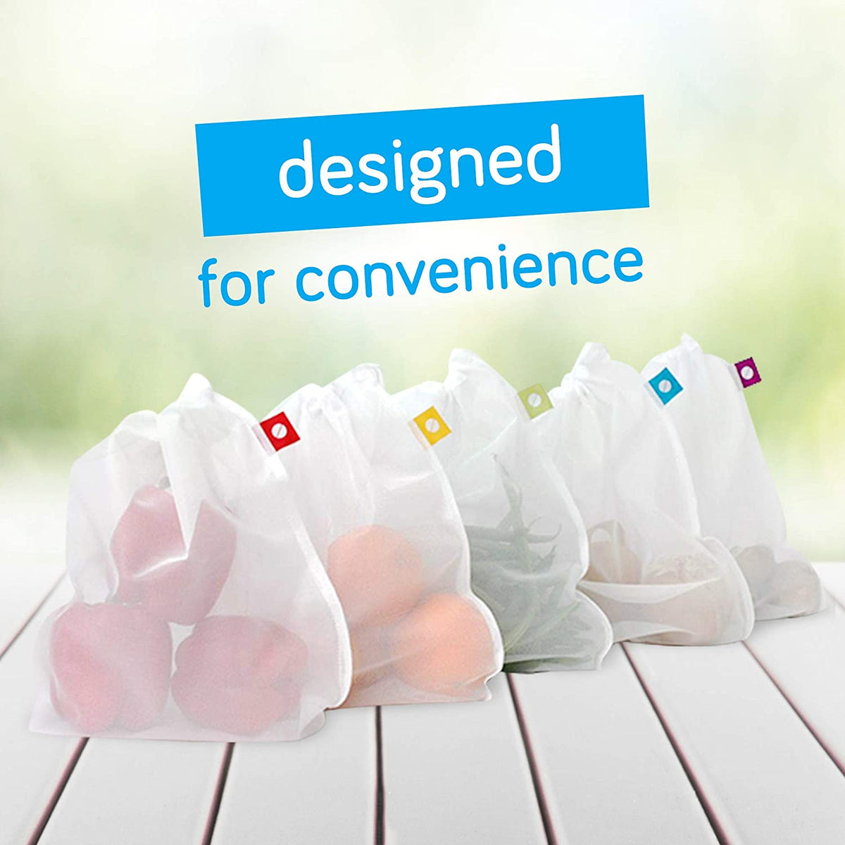 Weisses Drawstring-Tasche für Gemüse – Bild 3 | LuxeStyle