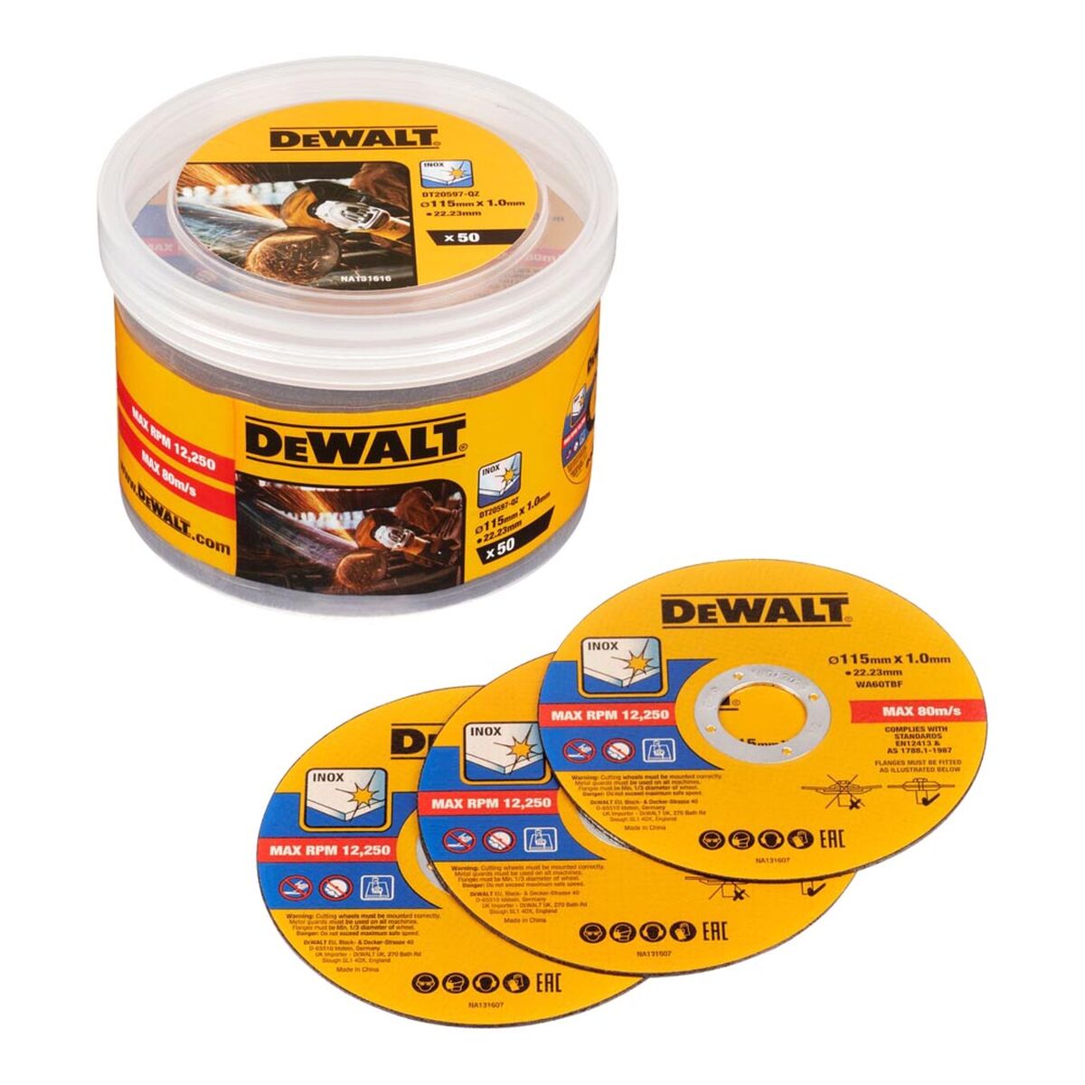 Trennscheiben Dewalt dt20597-qz Ø 115 mm Winkelschleifer