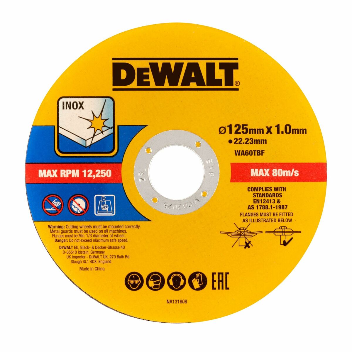 Trennscheiben Dewalt dt20598-qz Ø 125 mm Winkelschleifer