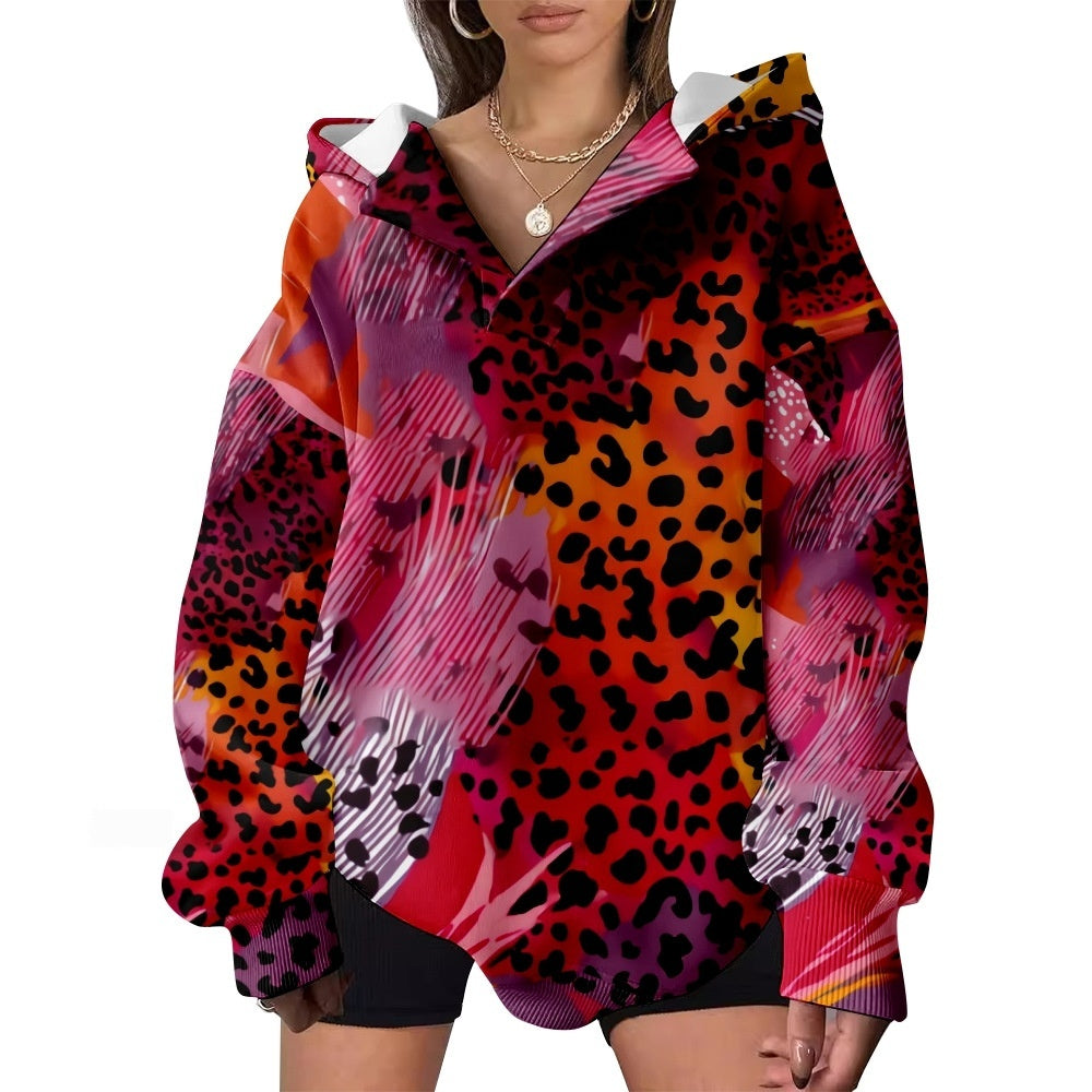 Blumenprint Langarmpulli Damen