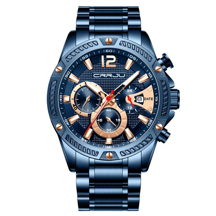 Herren-Sportuhr mit Edelstahlband – Bild 2 | LuxeStyle