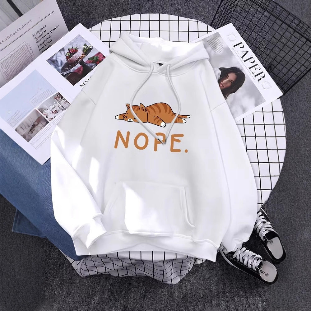 Herren Hoodie mit Katzen-Print
