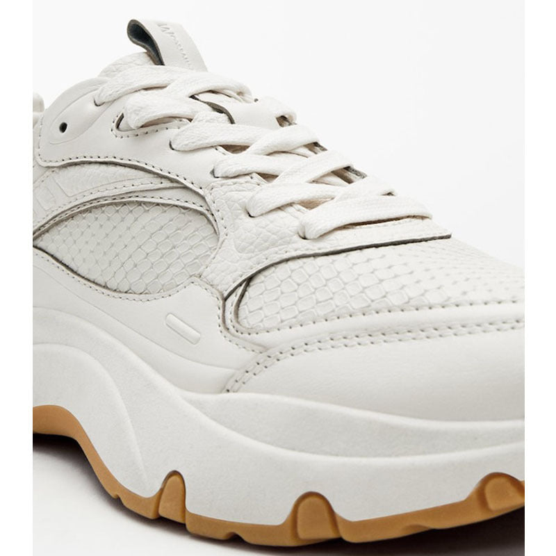 Damen Sneaker aus Rindsleder mit dicker Sohle