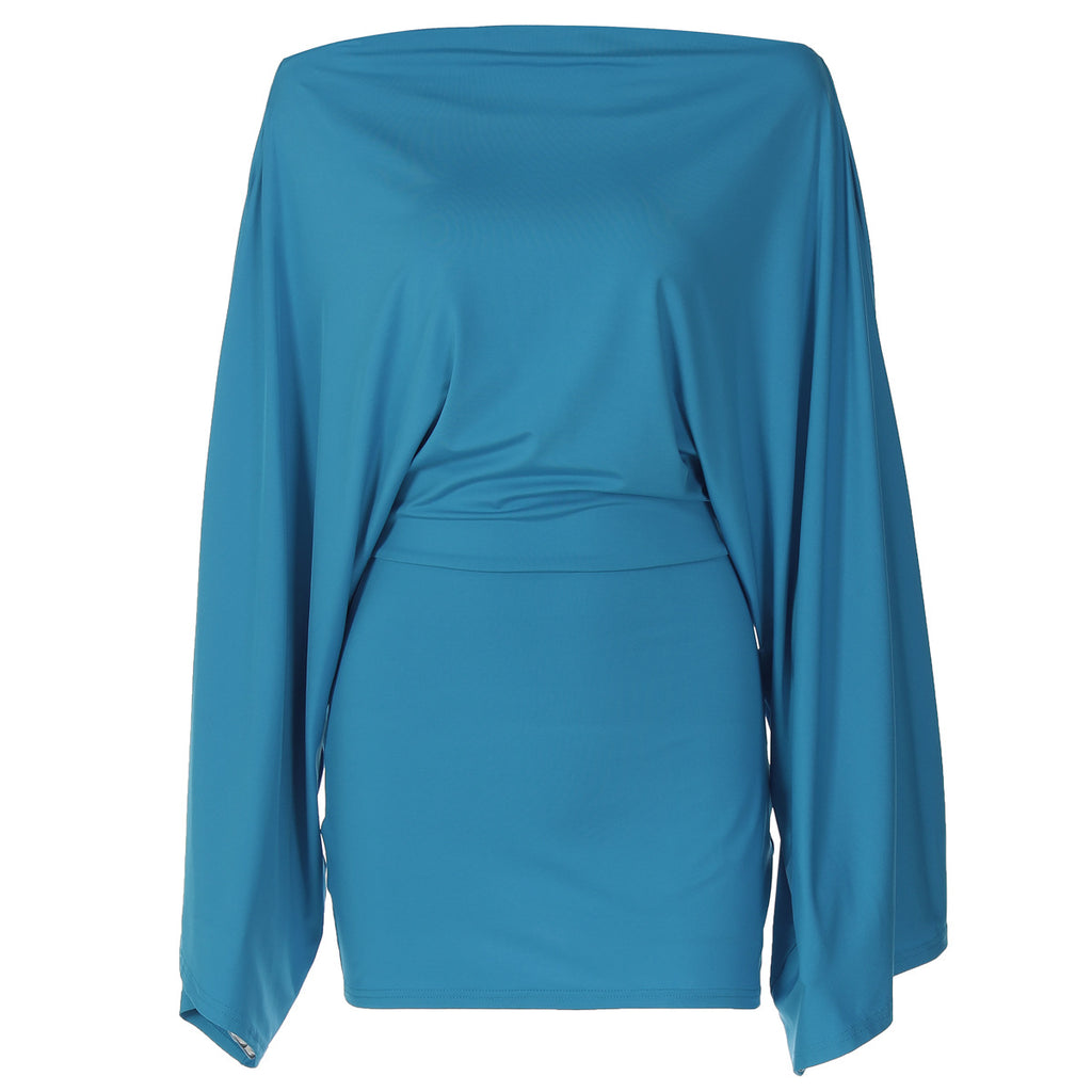 Off-Shoulder Bodycon Minikleid mit Fledermausärmeln