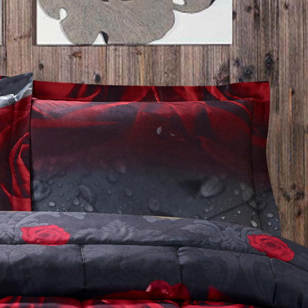 3D Comforter Set «Rose Love»