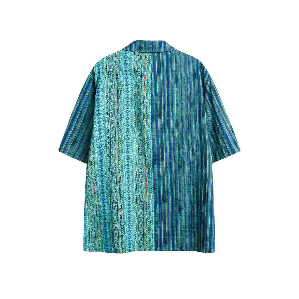 Freizeitshirt mit Patchwork-Streifen, kurzärmlig – Bild 6 | LuxeStyle
