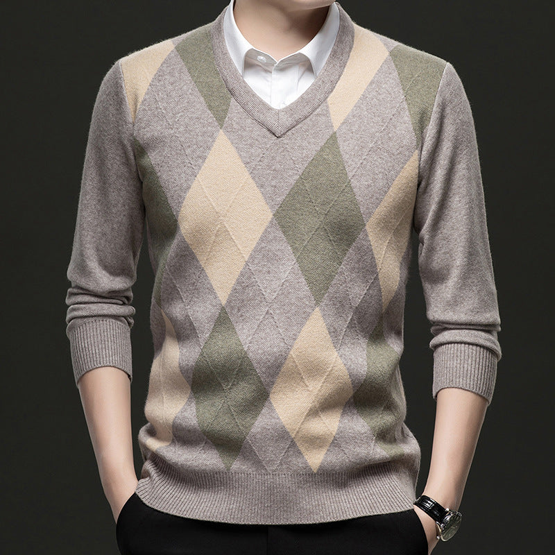 V-Neck Strickpullover für Herren