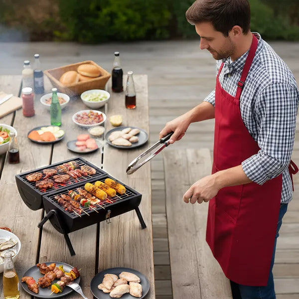 Portabler Holzkohlegrill für Outdoor