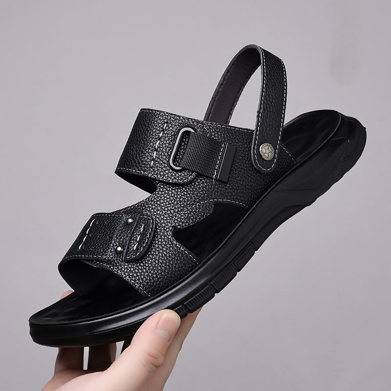 Herren-Sandalen aus Vollnarbenleder