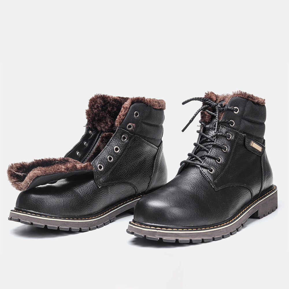Herren Winterstiefel aus Echtleder mit Fleecefutter – Bild 4 | LuxeStyle