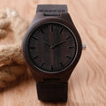 Holzgehäuse-Armbanduhr mit Lederimitatband – Bild 3 | LuxeStyle