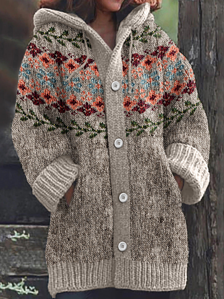 Cape-Jacke mit abstraktem 3D-Weihnachtsdruck