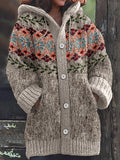 Cape-Jacke mit abstraktem 3D-Weihnachtsdruck