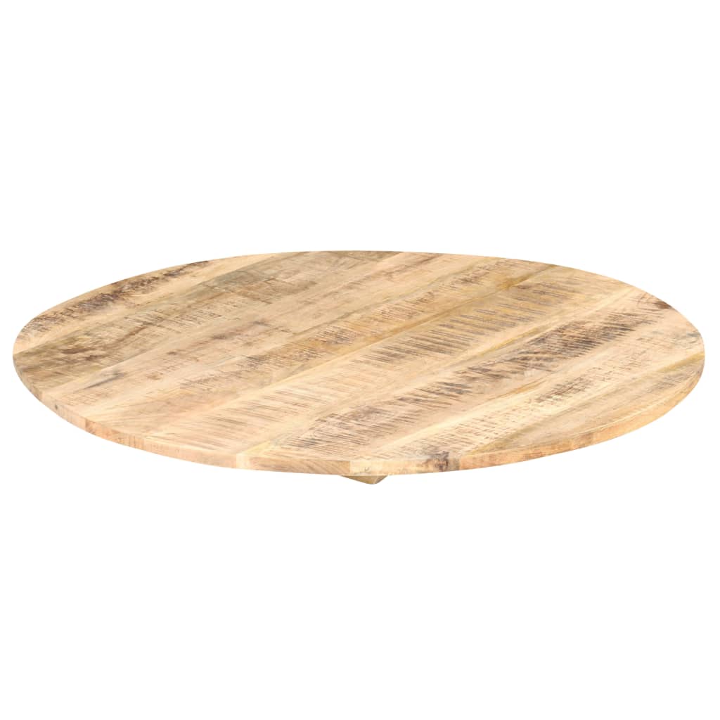 Runde Tischplatte aus massivem Mangoholz