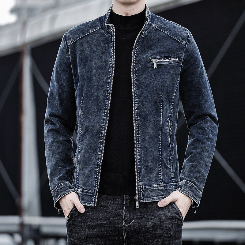 Corduroy-Jeansjacke für Herren mit Kaninchenhaar – Ansicht 3