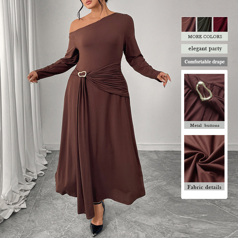 Off Shoulder Longsleeve Kleid