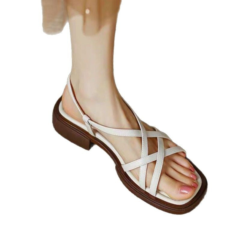Riemchen-Sandalen mit eckiger Zehenpartie – Bild 1 | LuxeStyle