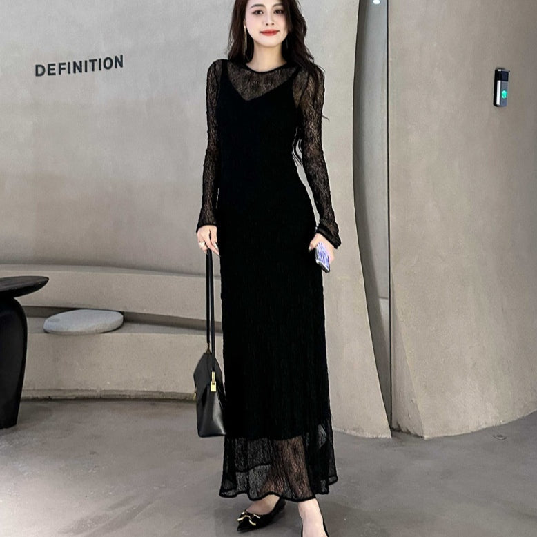 Elegantes A-Linien Kleid mit Spitze
