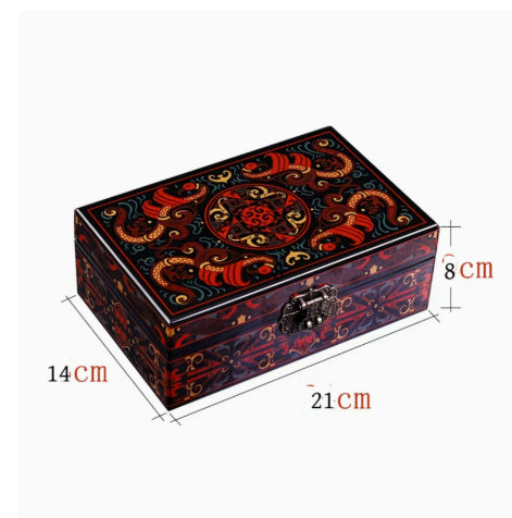 Lacquer-Juwelierbox mit großem Fassungsvermögen