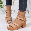 Sandalen mit Chunky-Heel und Peep-Toe – Bild 1 | LuxeStyle