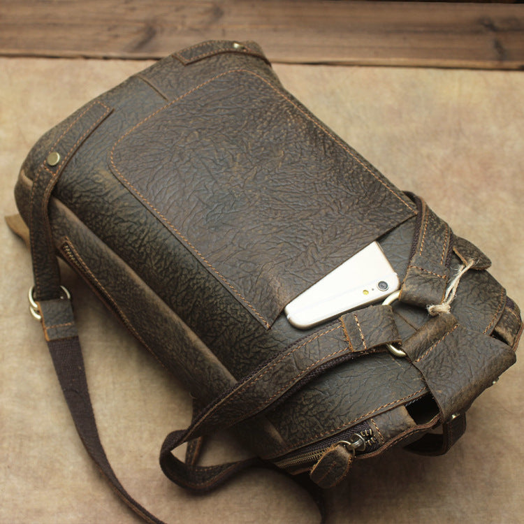 Retro Lederrucksack "Crazy Horse" – Bild 5 | LuxeStyle