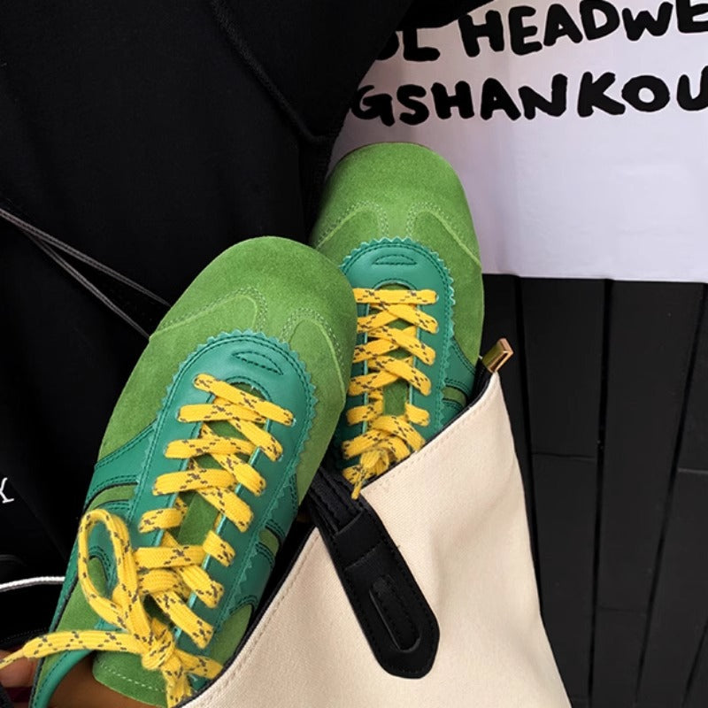 Retro Leder-Sneaker für Damen