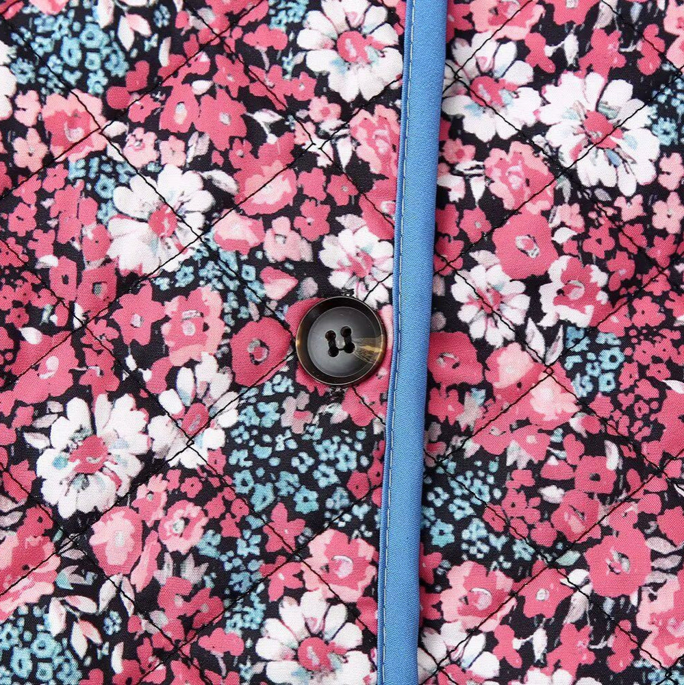 Gefütterte Damenjacke mit Blumenmuster