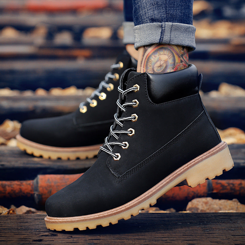 Herren High-top PU Leder Casual Snow Boots – Bild 7 | LuxeStyle