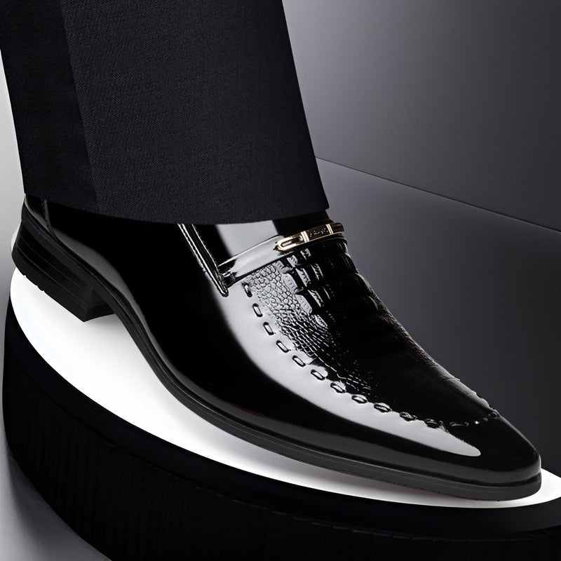 Herrenschuhe Kroko-Muster Lackleder | LuxeStyle
