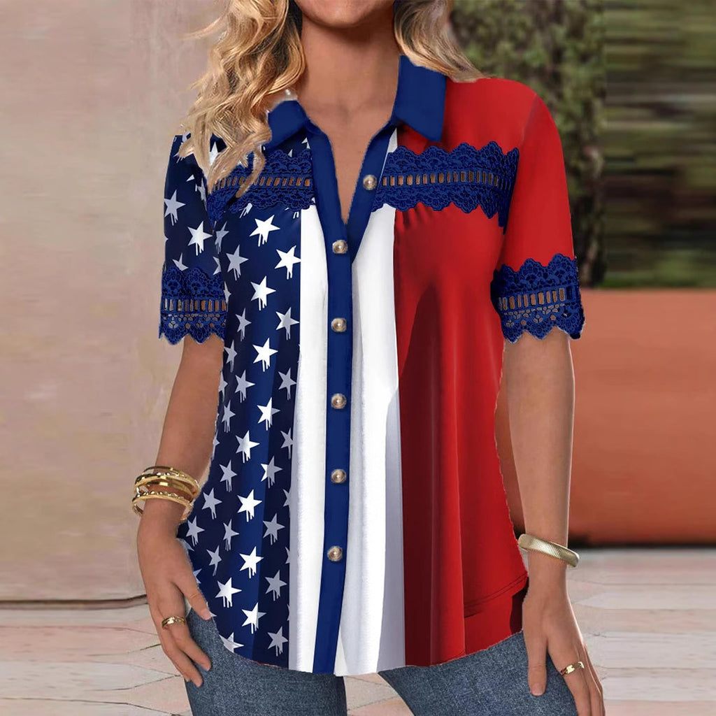 Kurzarm-Cardigan mit Digitaldruck – Bild 3 | LuxeStyle