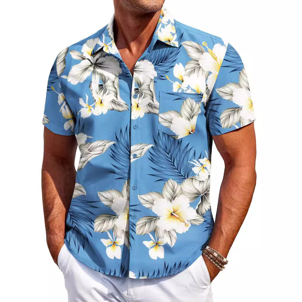Herren Hemd Kurzarm Hawaii-Stil – Bild 2 | LuxeStyle