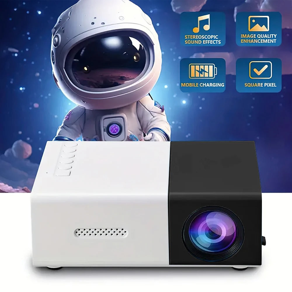 Mobiler 1080p HD Mini-Projektor mit Standfuss