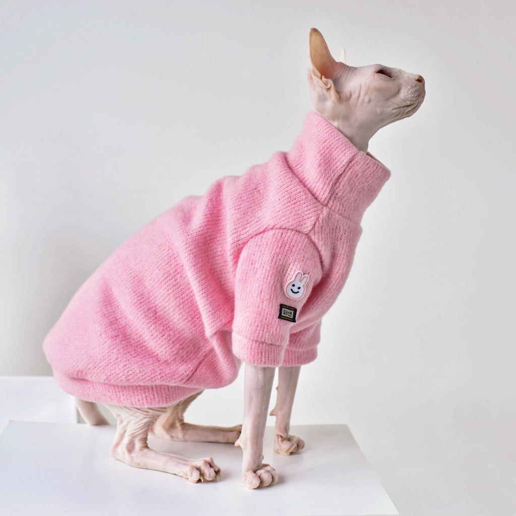 Dicker Warmmantel für haarlose Katzen – Pink – Bild 3 | LuxeStyle
