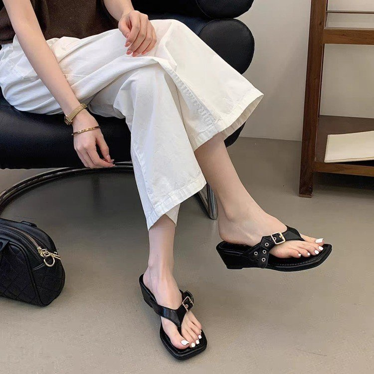 Vintage Keil-Flip-Flops für Damen