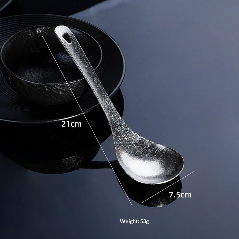 Titan-Suppenlöffel im Eisblumen-Design